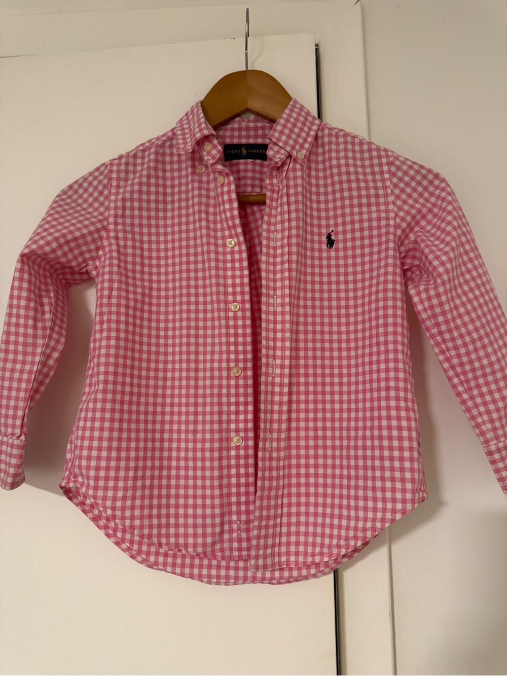 Ralph Lauren Pink Gingham Button-Down Shirt - Kids